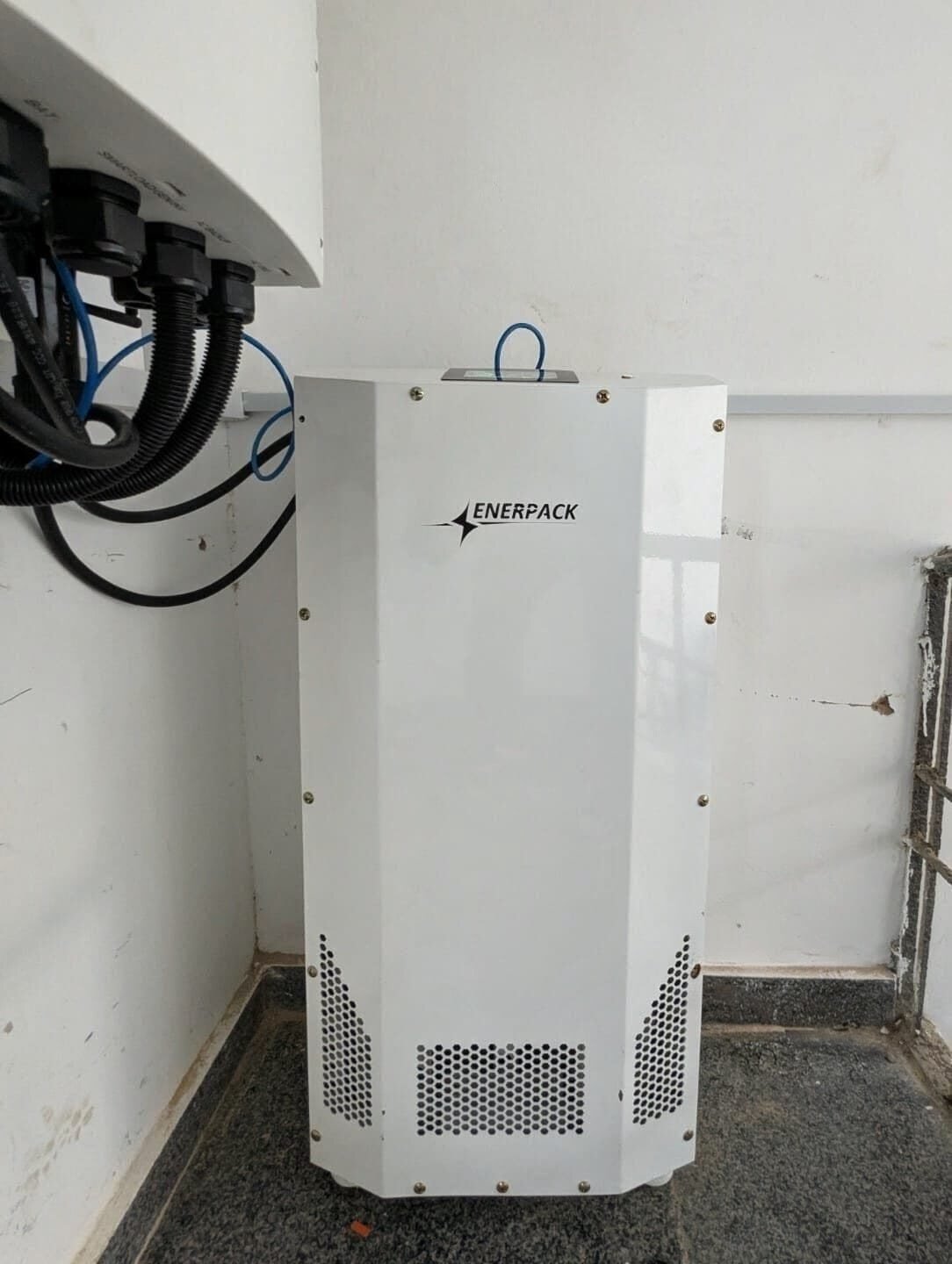 Floor-standing residential lithium battery unit